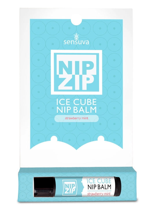 Nip Zip Ice Cube Nipple Balm Strawberry Mint Tube Carded